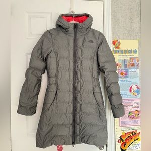 The North Face Metropolis || Women’s goose down puffer jacket coat Small gray.
